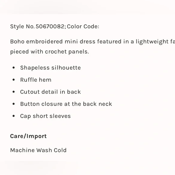 Free People Sunrise Wanderer boho mini dress white XS S - Picture 7 of 7